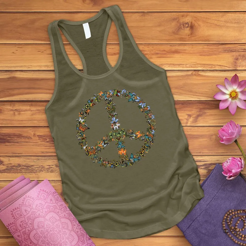 Butterfly Peace Sign Tank Top
