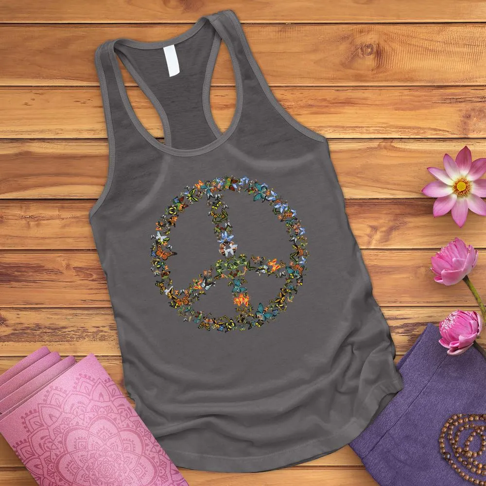 Butterfly Peace Sign Tank Top