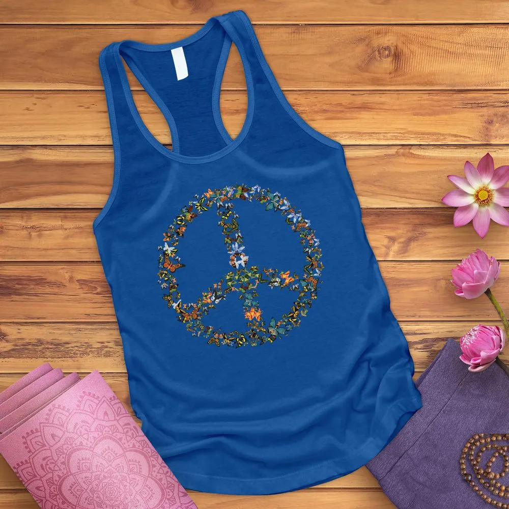Butterfly Peace Sign Tank Top
