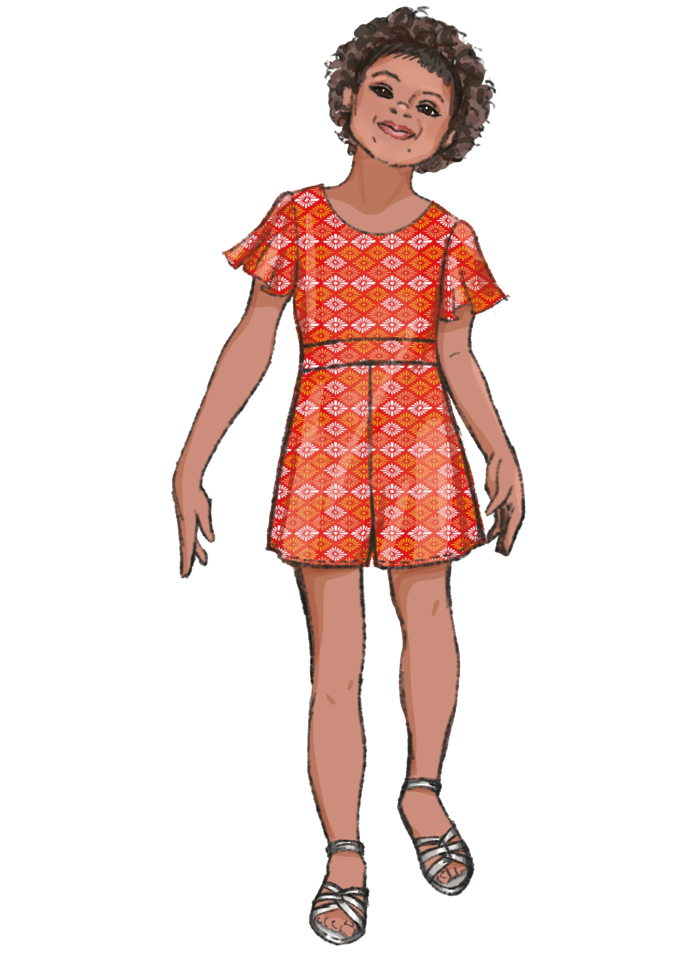 Butterick Pattern B6908 Girls' Dress, Jumpsuit and Romper