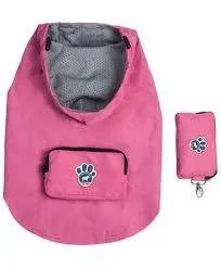 Canada Pooch Pacific Poncho Pink Raincoat (size variants)