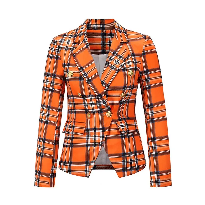 Casual Fit Plaid Blazer