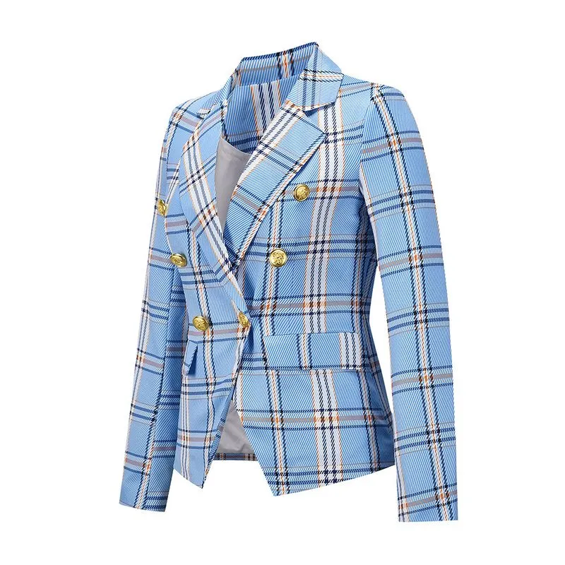 Casual Fit Plaid Blazer