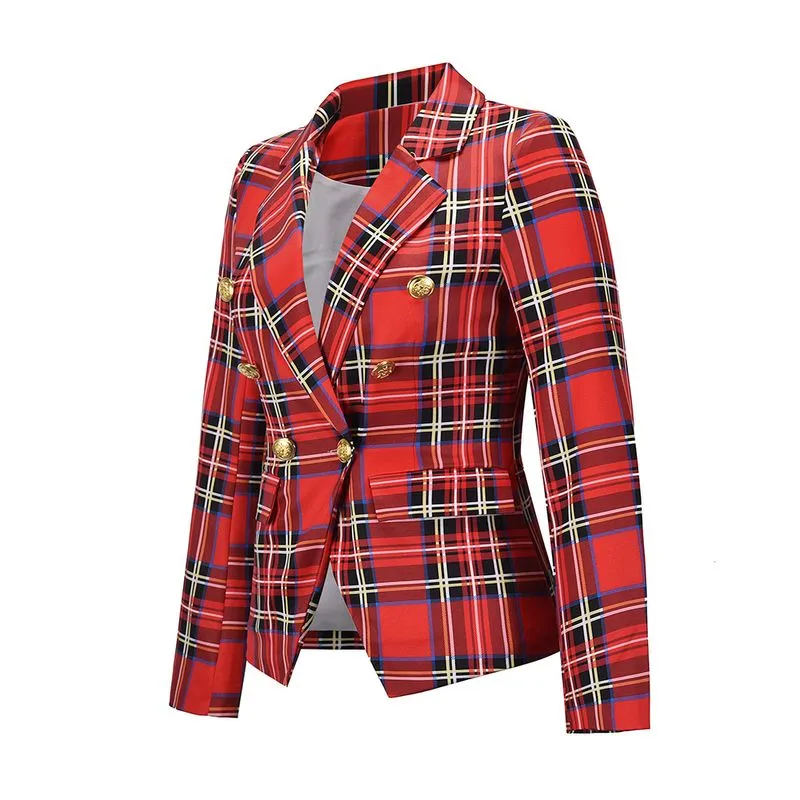 Casual Fit Plaid Blazer