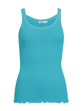 CC Heart Poppy Silk Camisole Aqua Blue