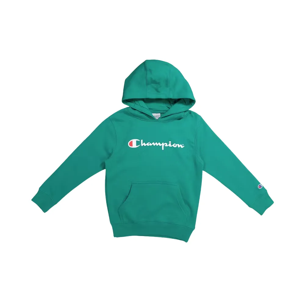Champion Kids Script Hoodie - Green