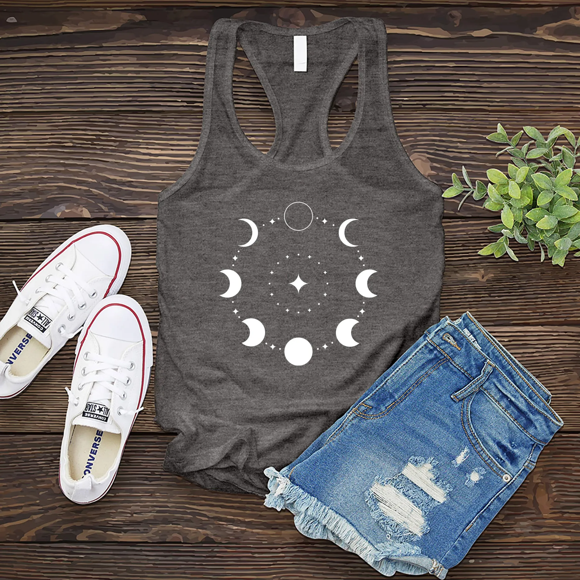 Circular Moon Phase Women's Tank Top