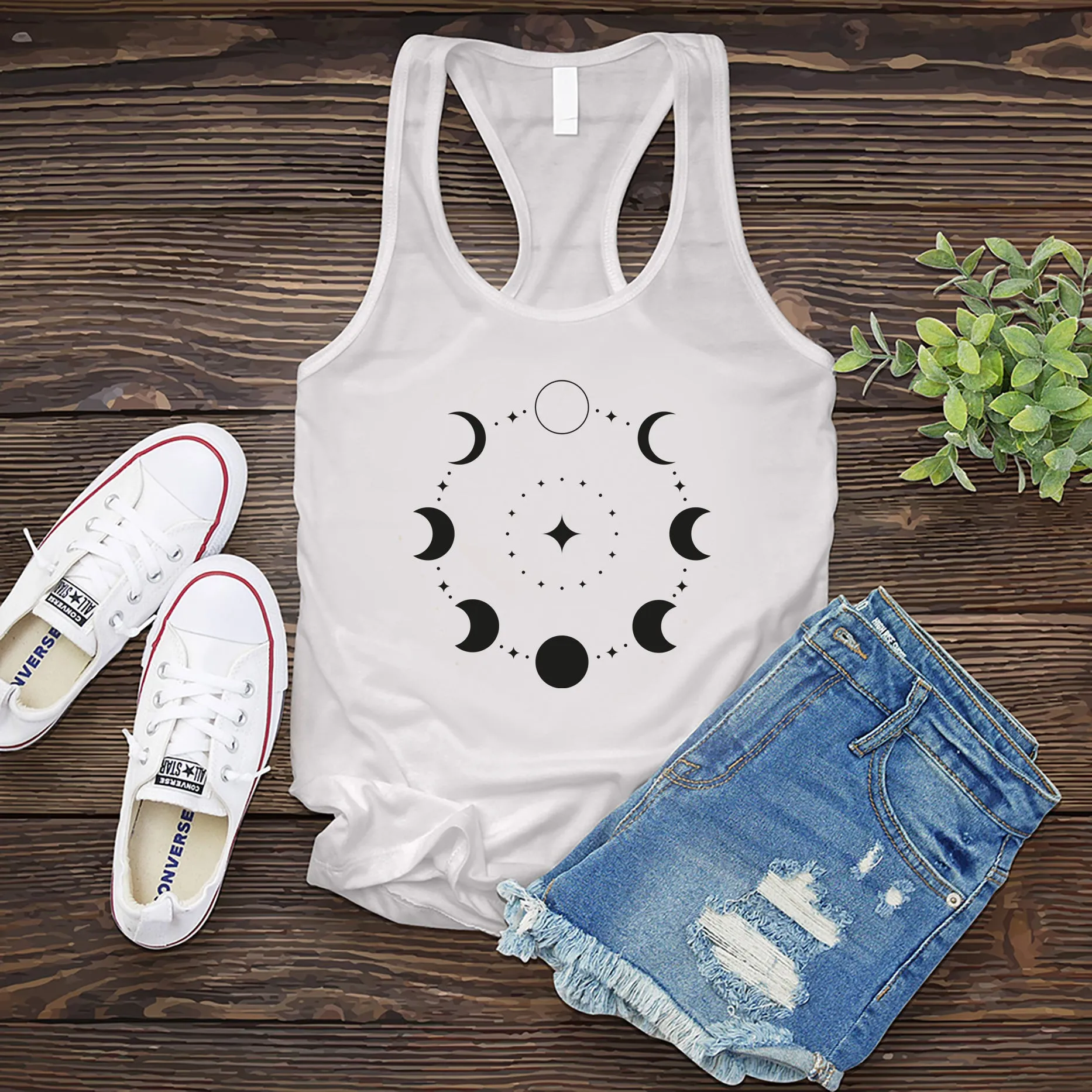 Circular Moon Phase Women's Tank Top
