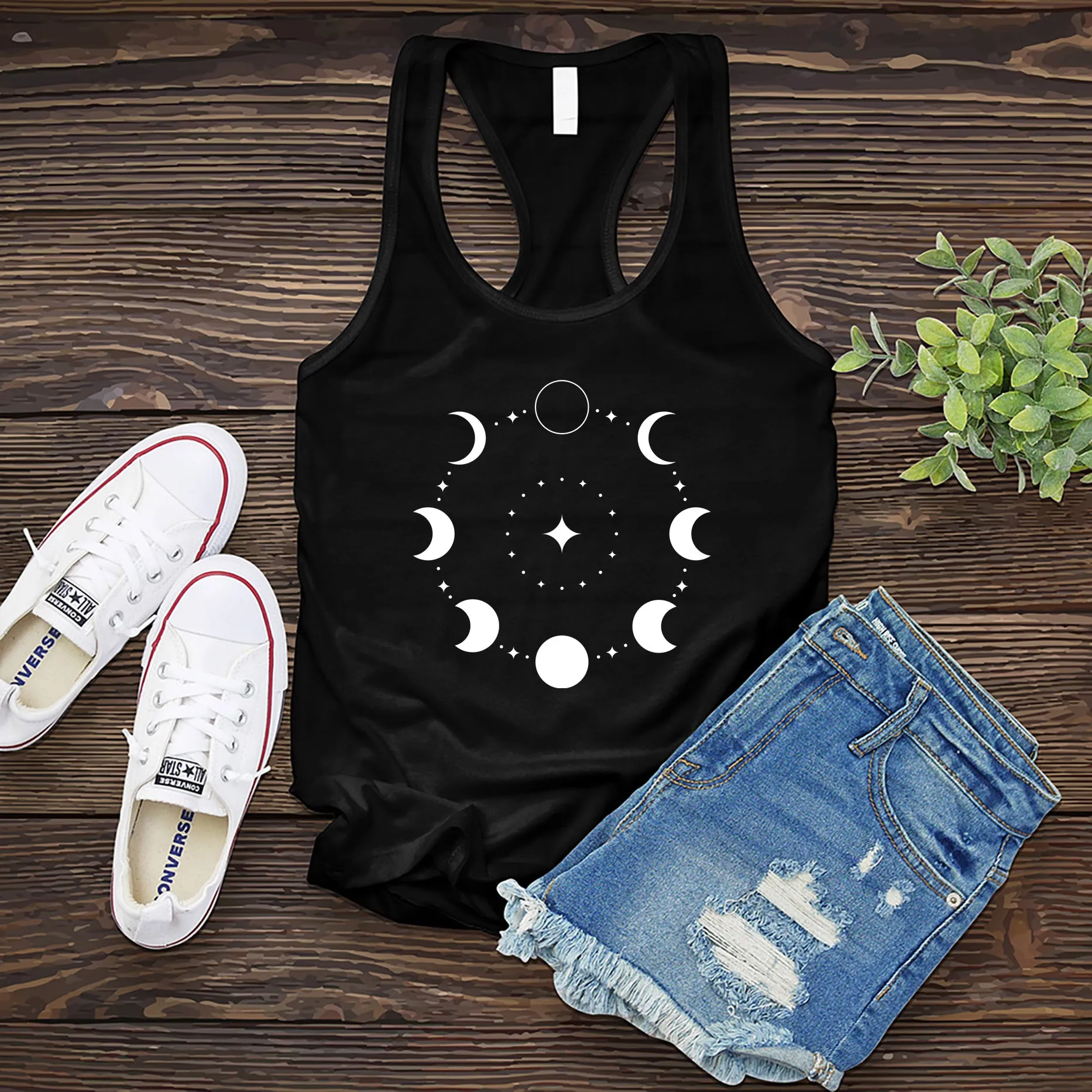 Circular Moon Phase Women's Tank Top