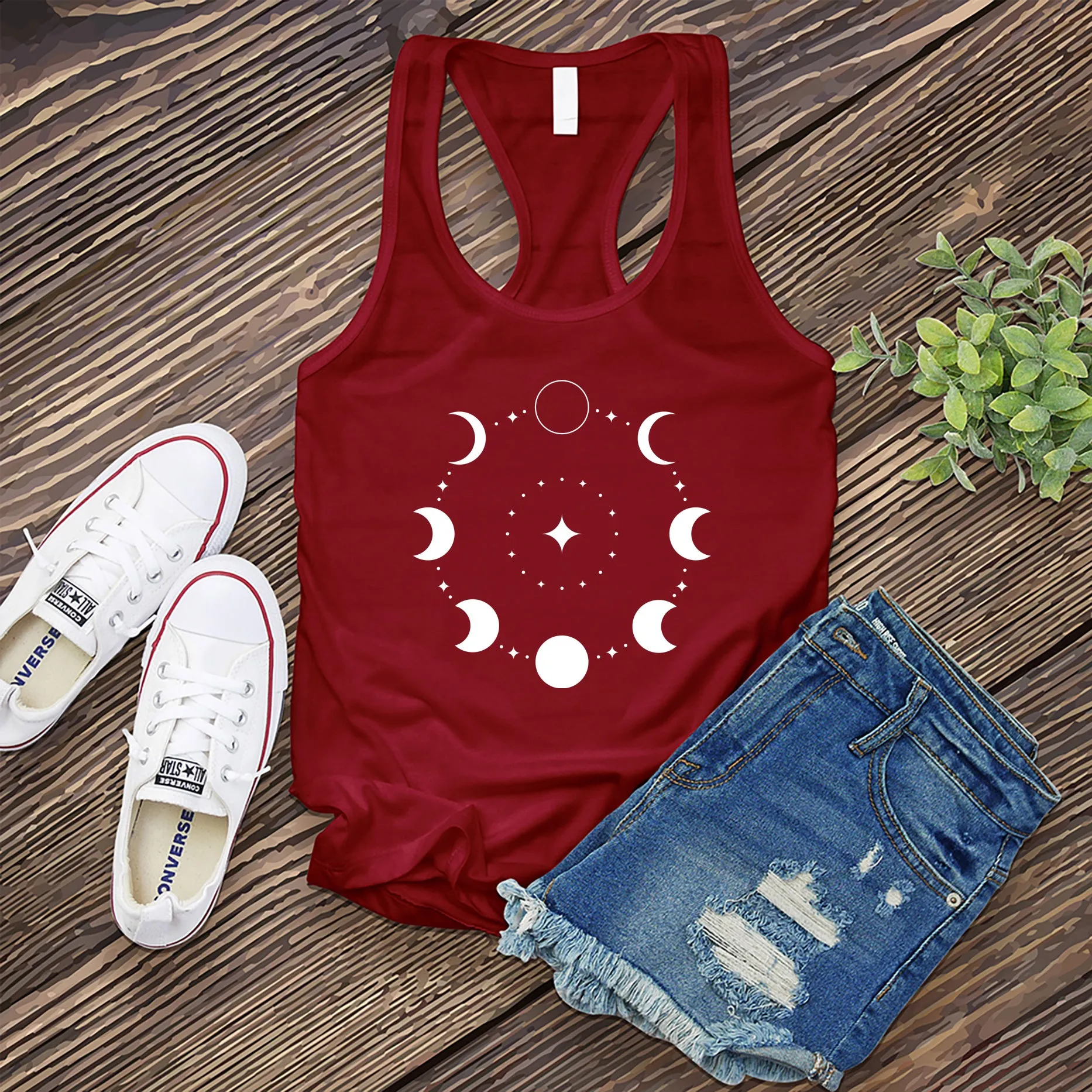 Circular Moon Phase Women's Tank Top