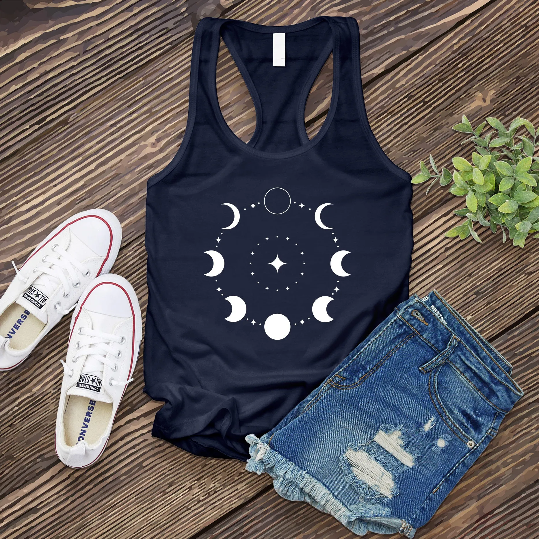 Circular Moon Phase Women's Tank Top