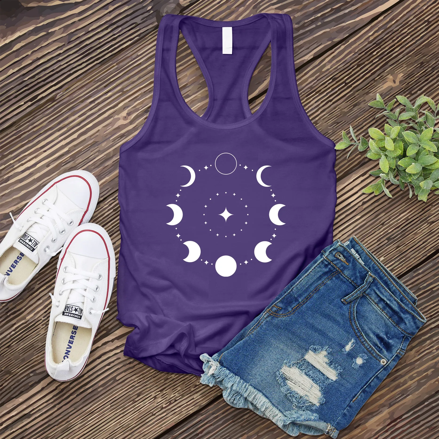 Circular Moon Phase Women's Tank Top