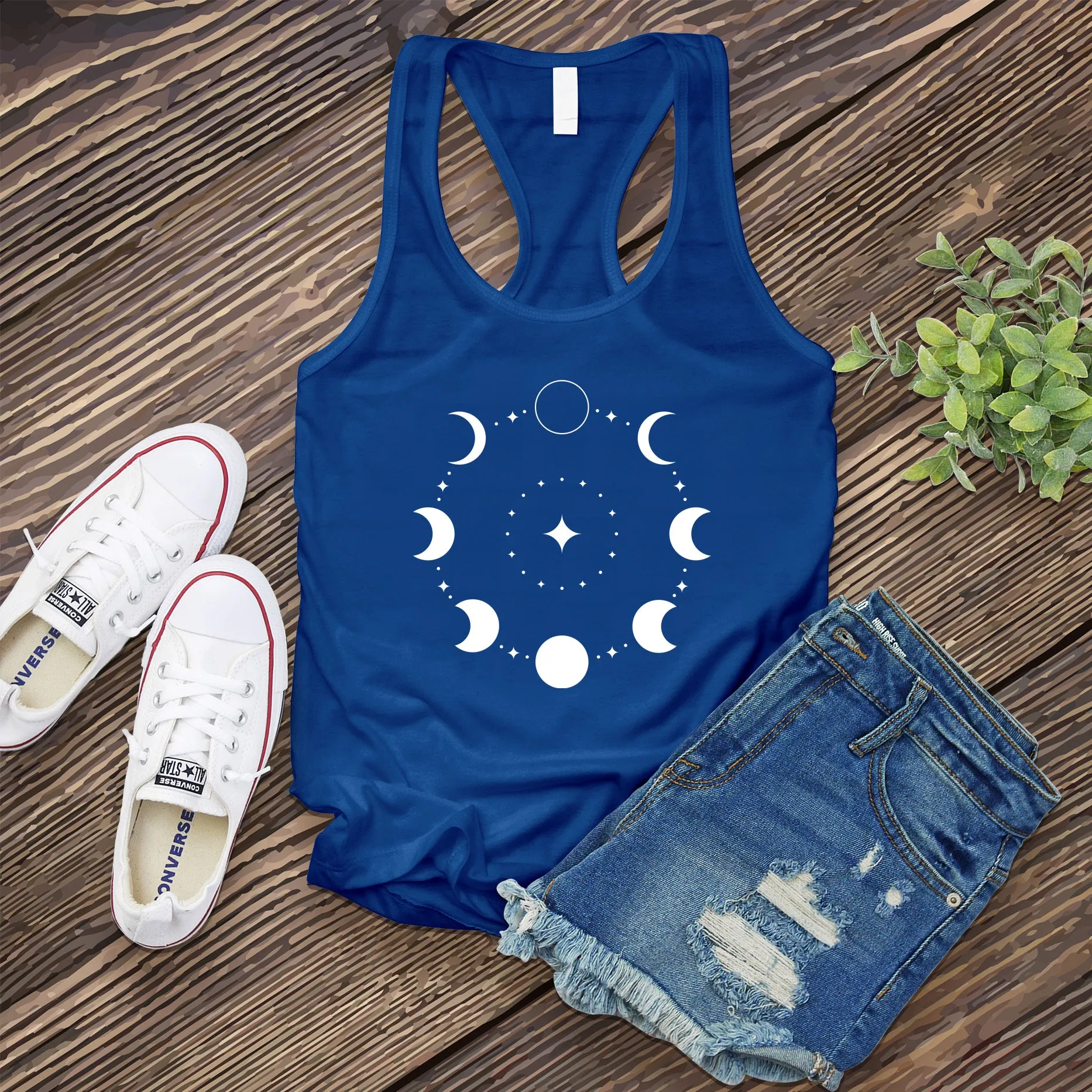 Circular Moon Phase Women's Tank Top