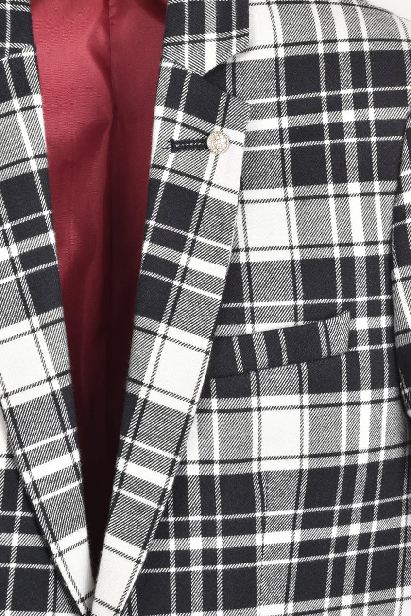 Classic Black Check Coat