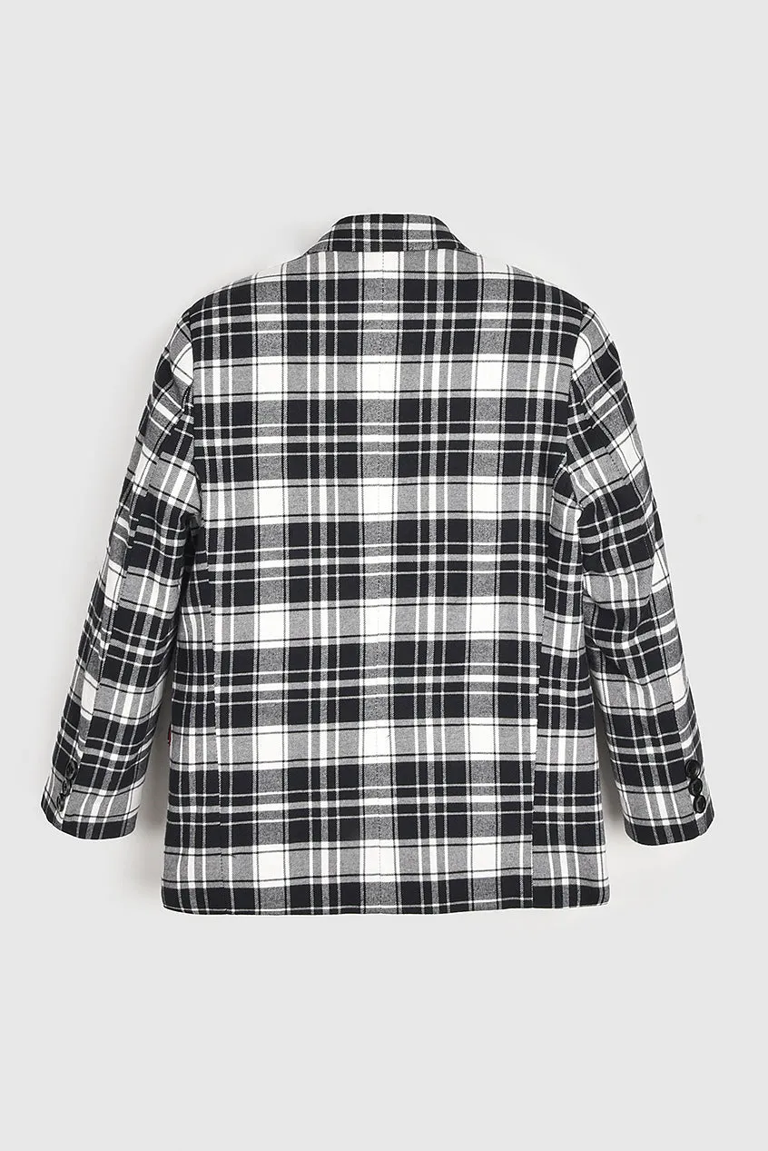 Classic Black Check Coat