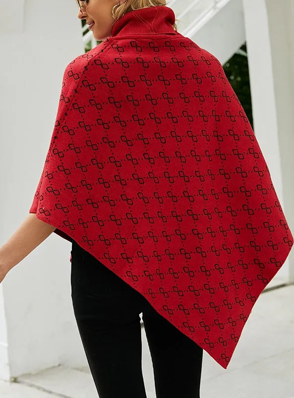 Collar Sweater Cape Shawl Coat