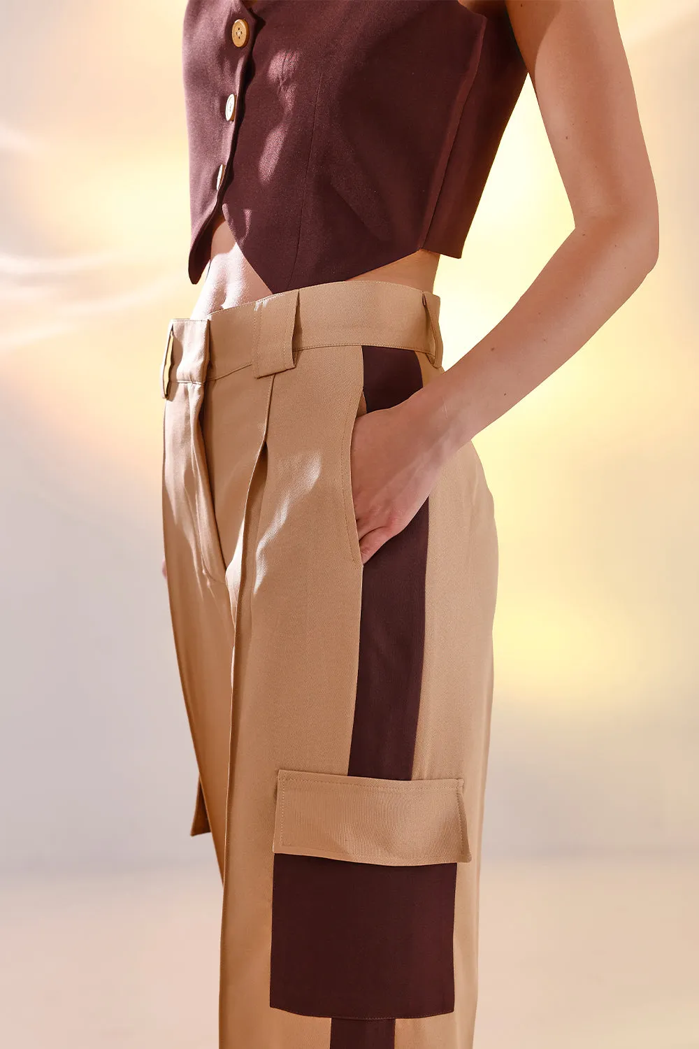 Color block trench set