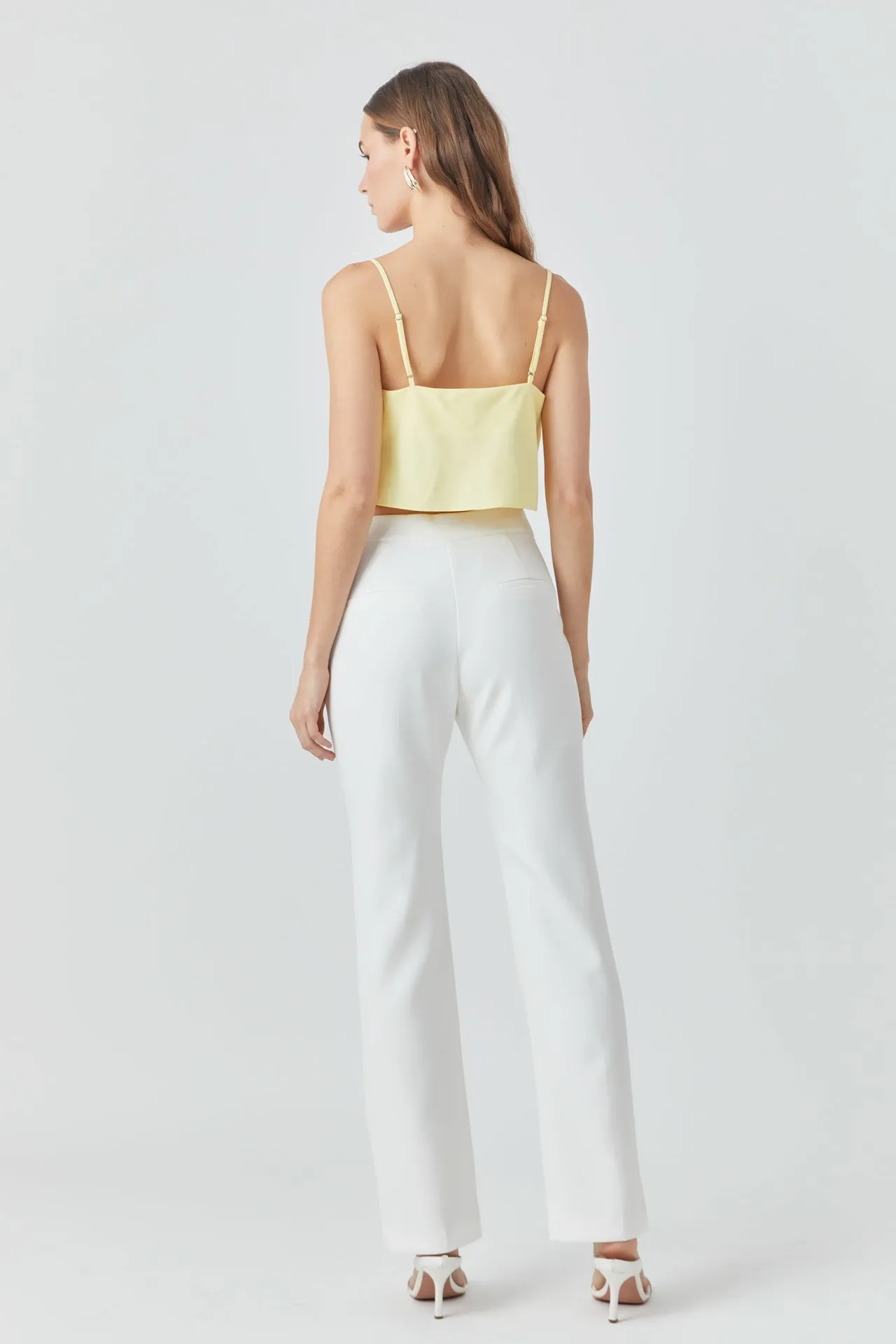 Cowl Neck Cropped Cami