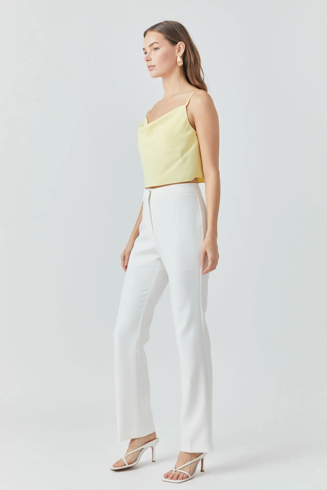 Cowl Neck Cropped Cami
