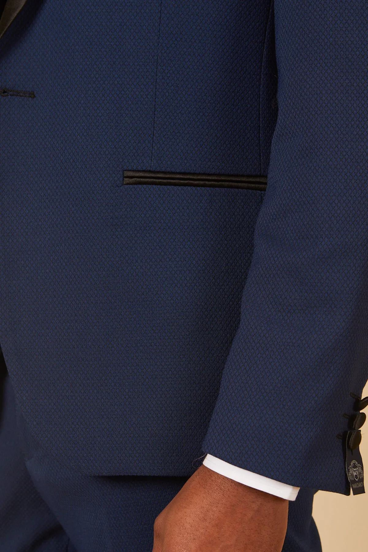 DALTON - Royal Blue Tux Lapel Diamond Blazer