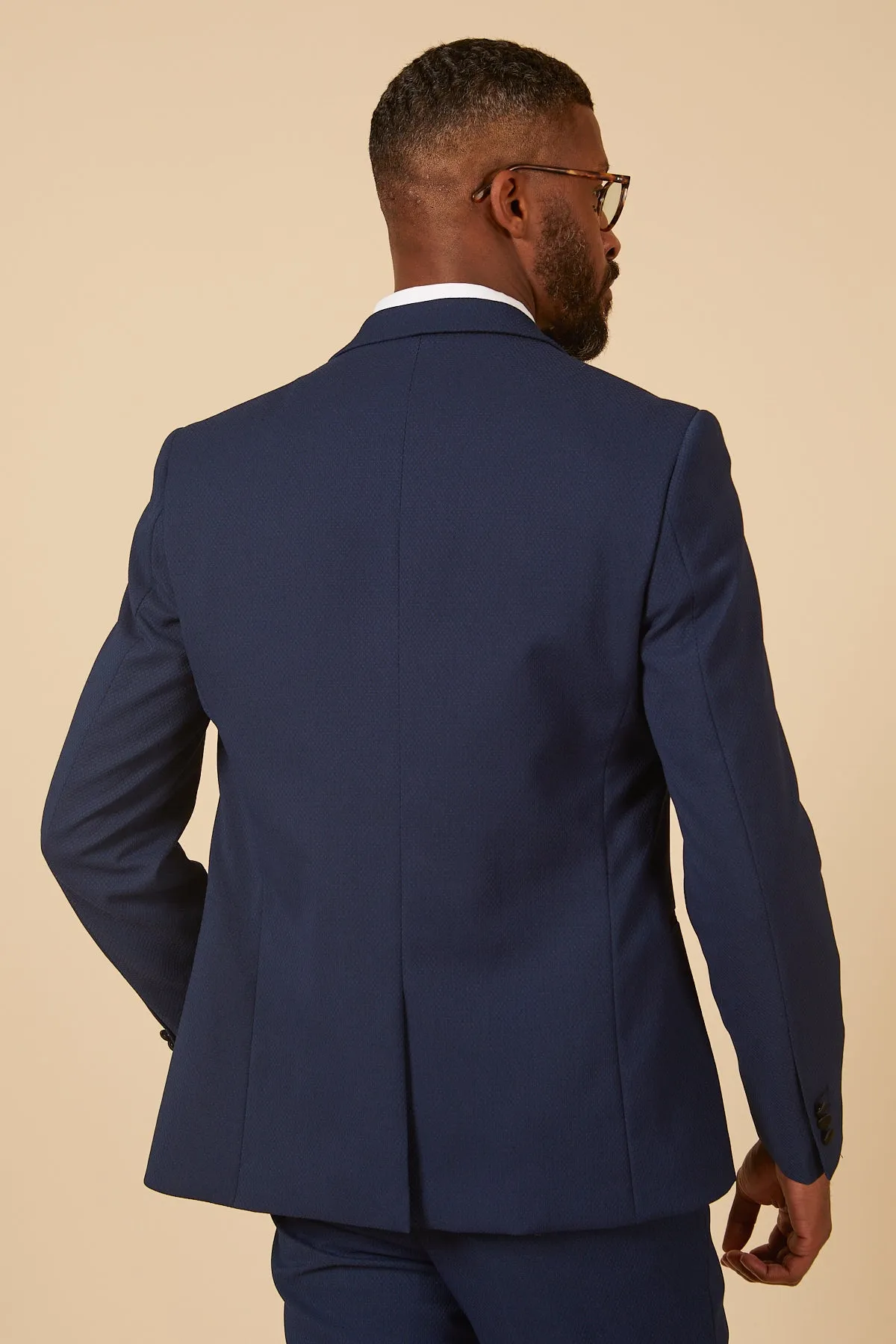 DALTON - Royal Blue Tux Lapel Diamond Blazer
