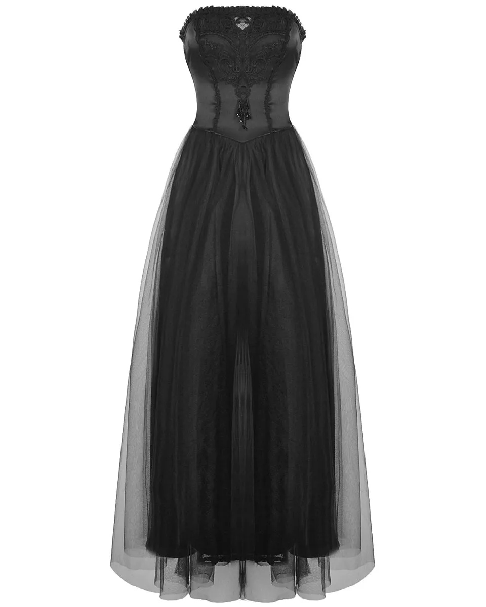 Dark In Love Carnarosa Beaded Tulle Gothic Wedding Dress