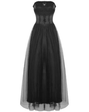 Dark In Love Carnarosa Beaded Tulle Gothic Wedding Dress