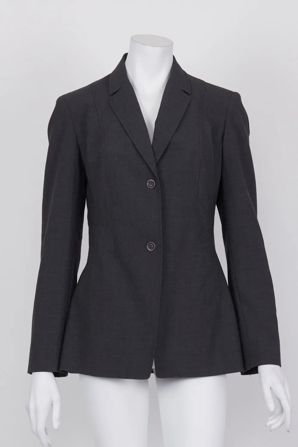 David Lawrence Dark Grey Wool Blend Blazer 10