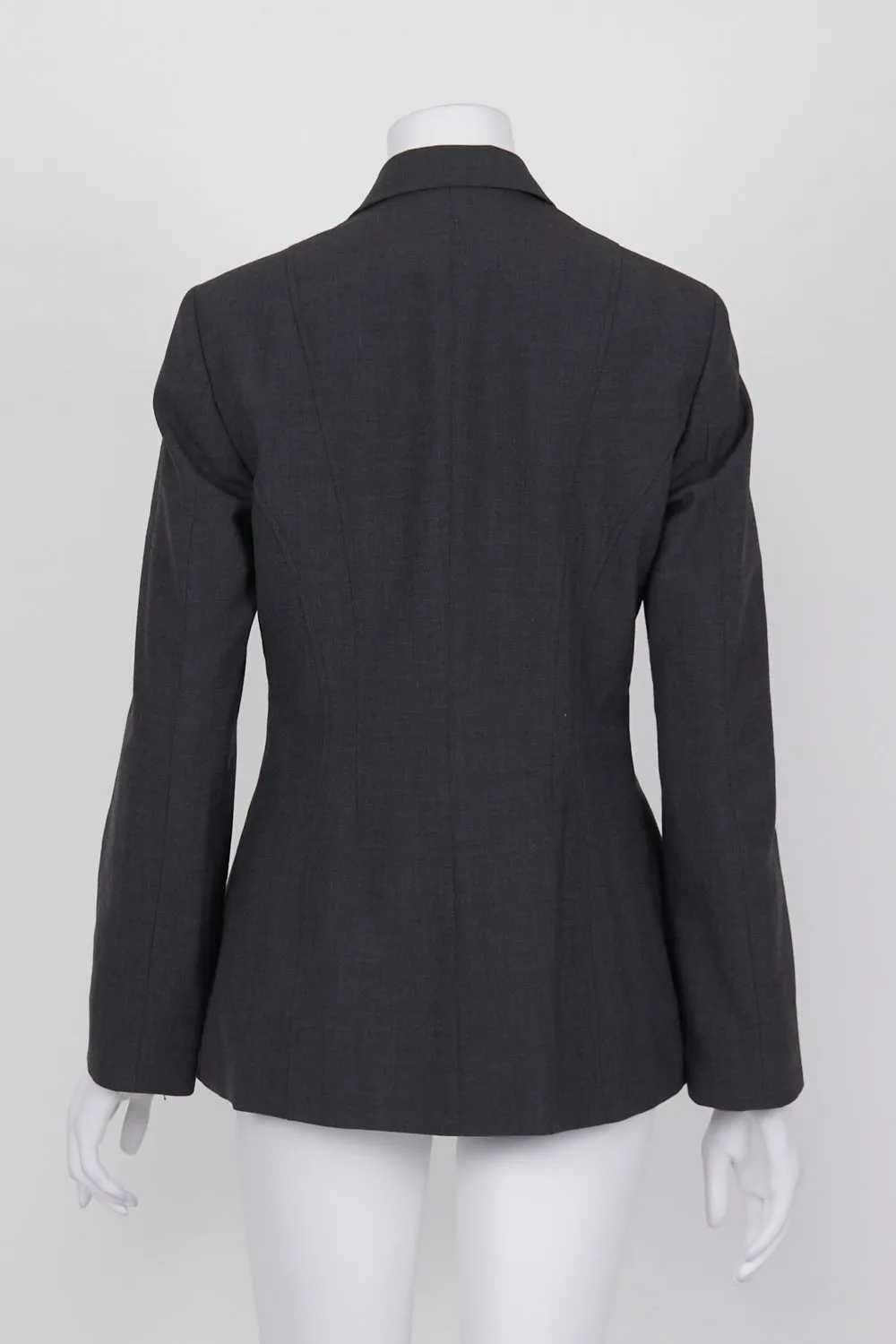 David Lawrence Dark Grey Wool Blend Blazer 10