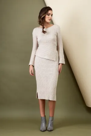 Daydream Knit Skirt Oatmeal