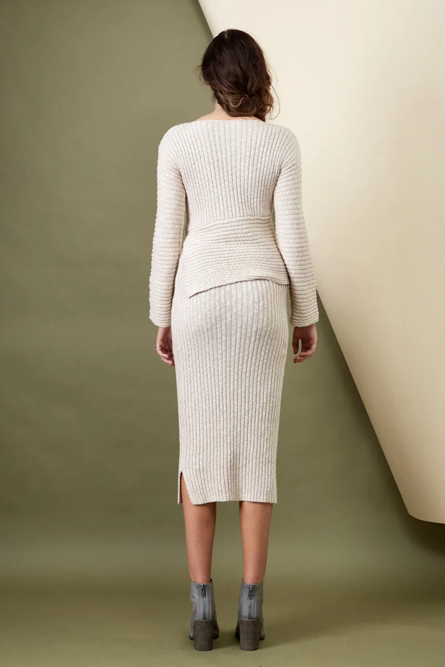 Daydream Knit Skirt Oatmeal