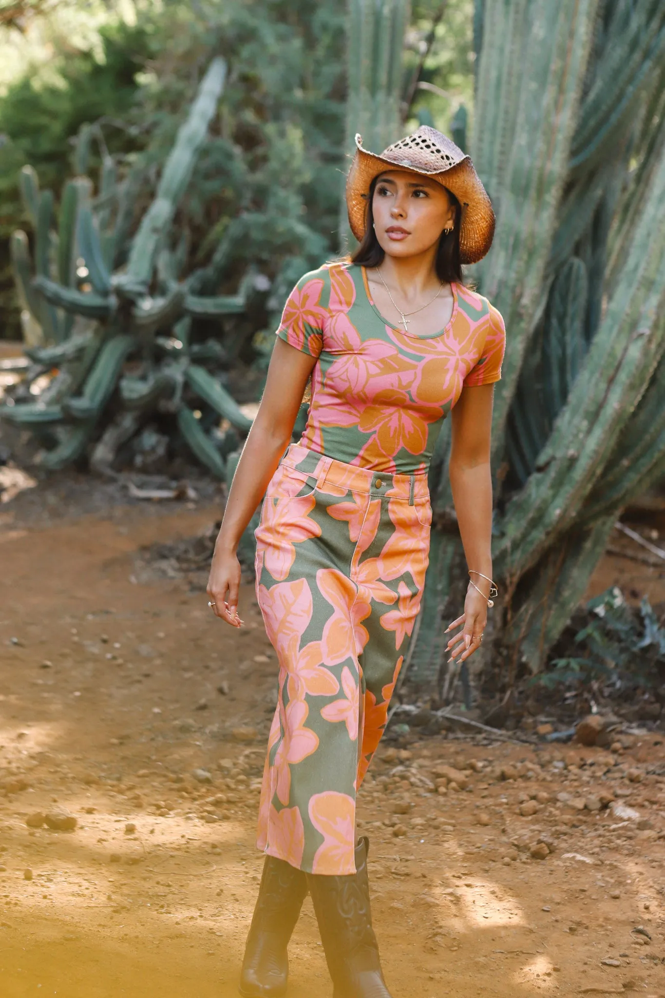Denim Cargo Skirt | Pua Melia Guava