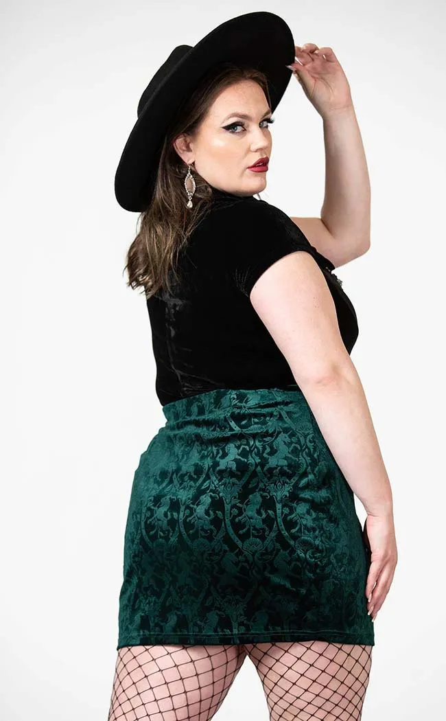 Doom Duchess Skirt | Emerald [Plus-Size]