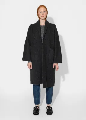 Double Face Long Coat in Ink