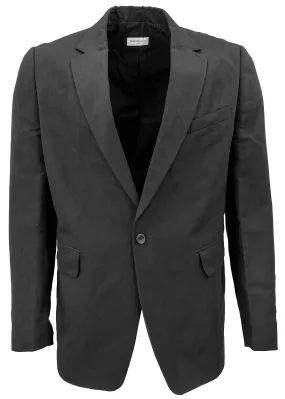 Dries Van Noten Bram Linen Blend Blazer in Black