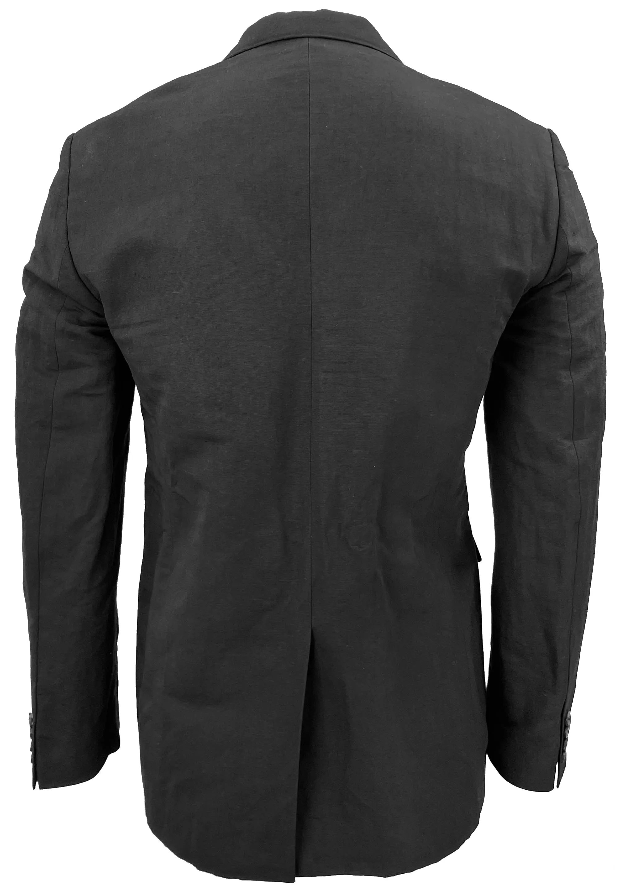 Dries Van Noten Bram Linen Blend Blazer in Black
