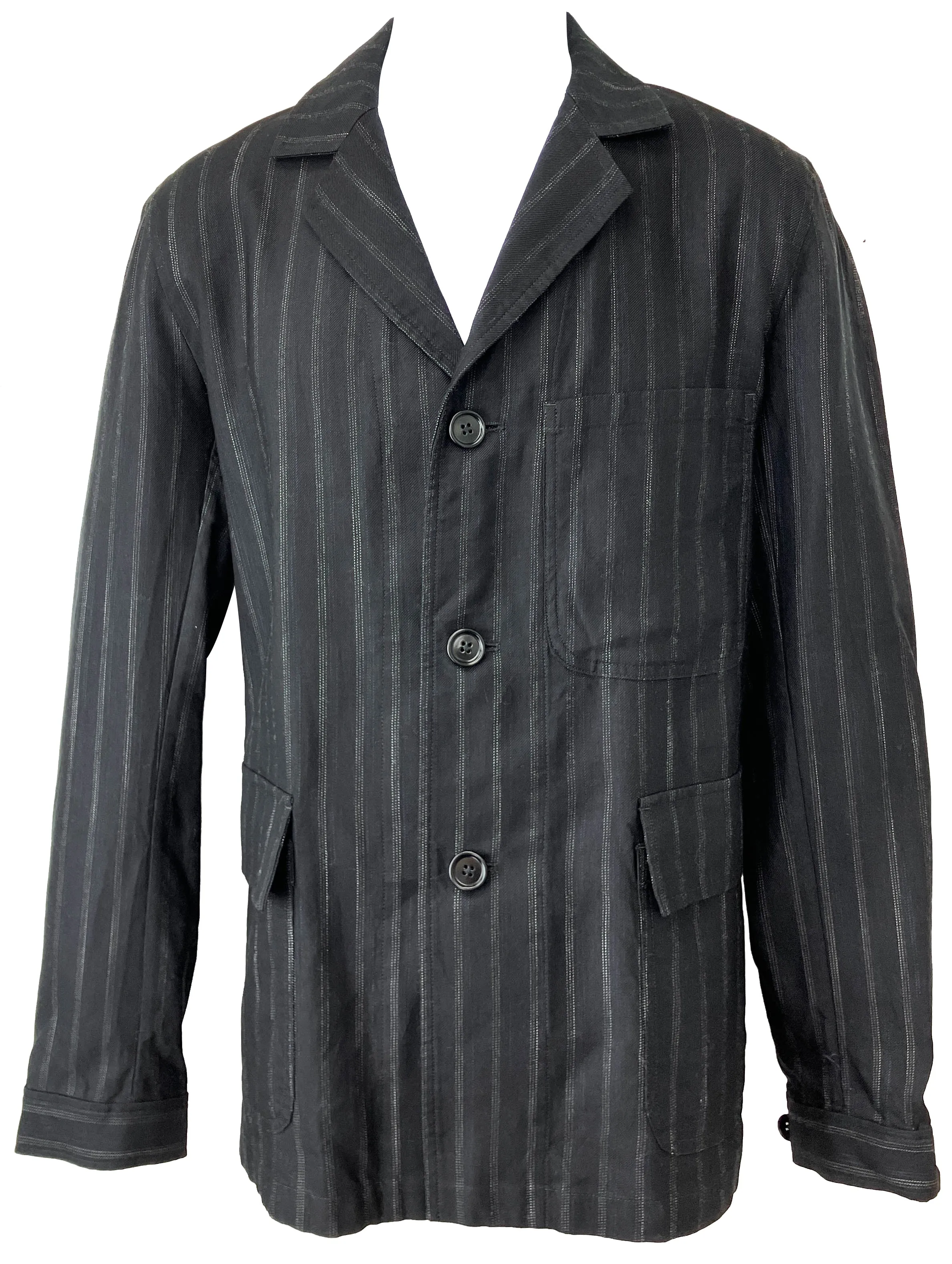 Dries Van Noten Pinstripe Blazer in Black