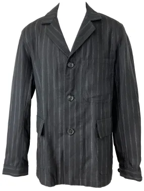 Dries Van Noten Pinstripe Blazer in Black