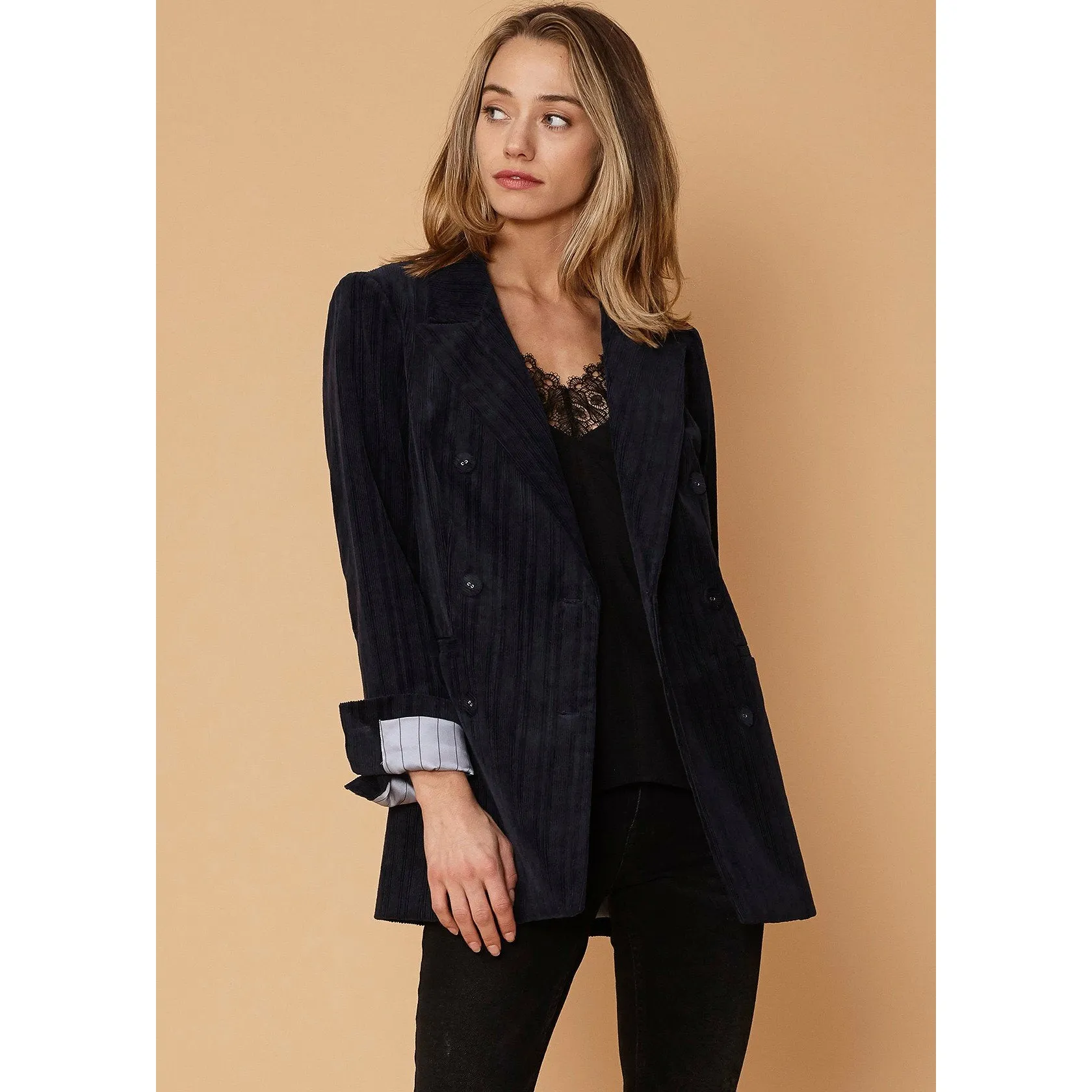 Ellie Corduroy Midnight Blazer