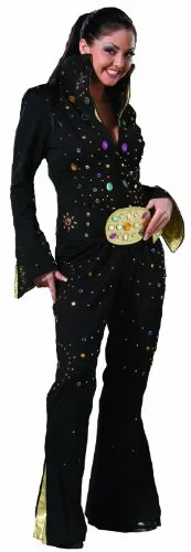 Elvis Costume / Queen of Rock 'n Roll / Deluxe Girl Rocker Elvis Impersonator Jumpsuit