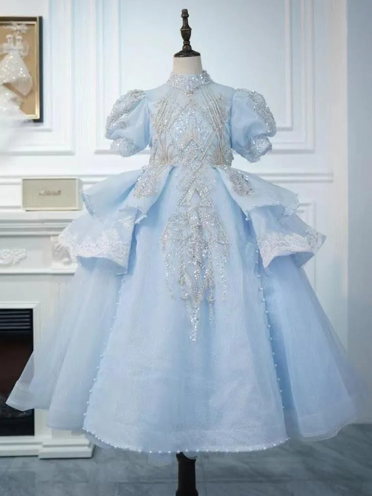 Enchanted Ice Princess Dress Dreamy Blue Princess Gown