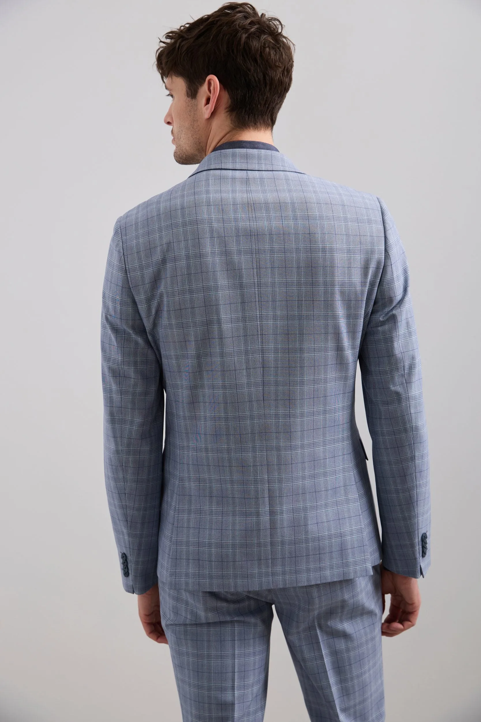 Extra-Fitted Check Blazer