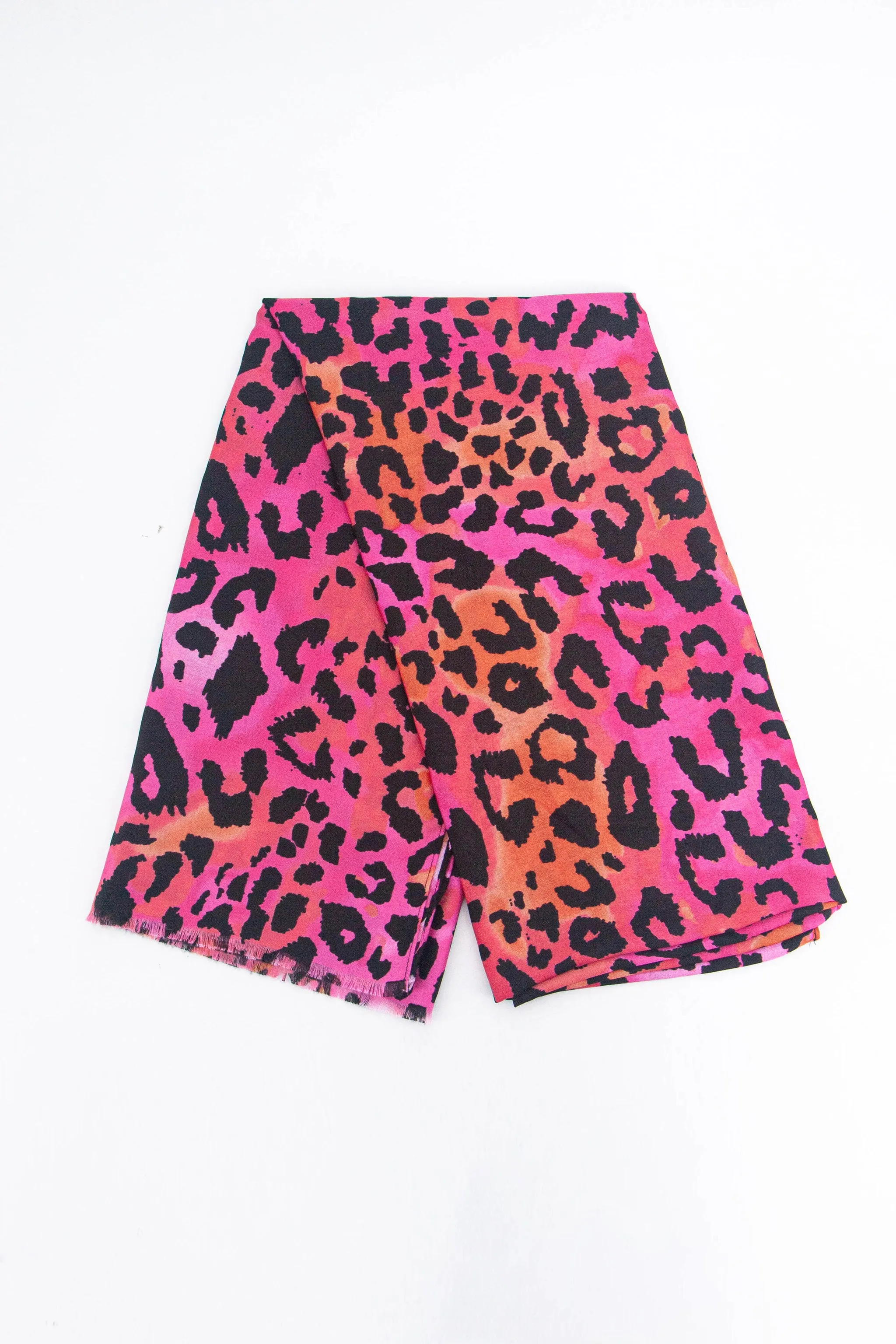 Felix Lightweight Scarf - Fuchsia/Orange, Leopard