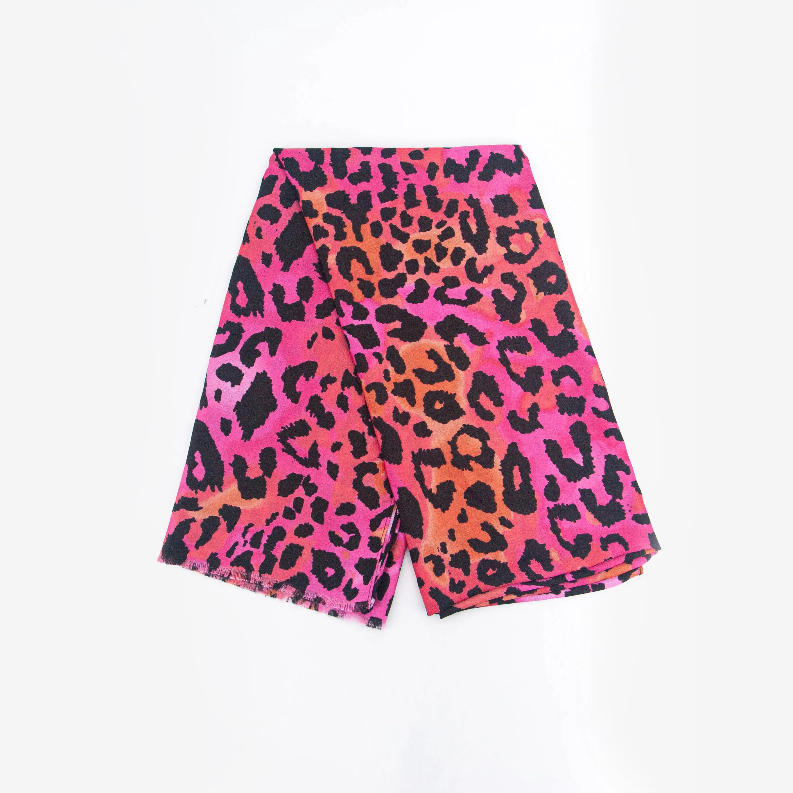 Felix Lightweight Scarf - Fuchsia/Orange, Leopard