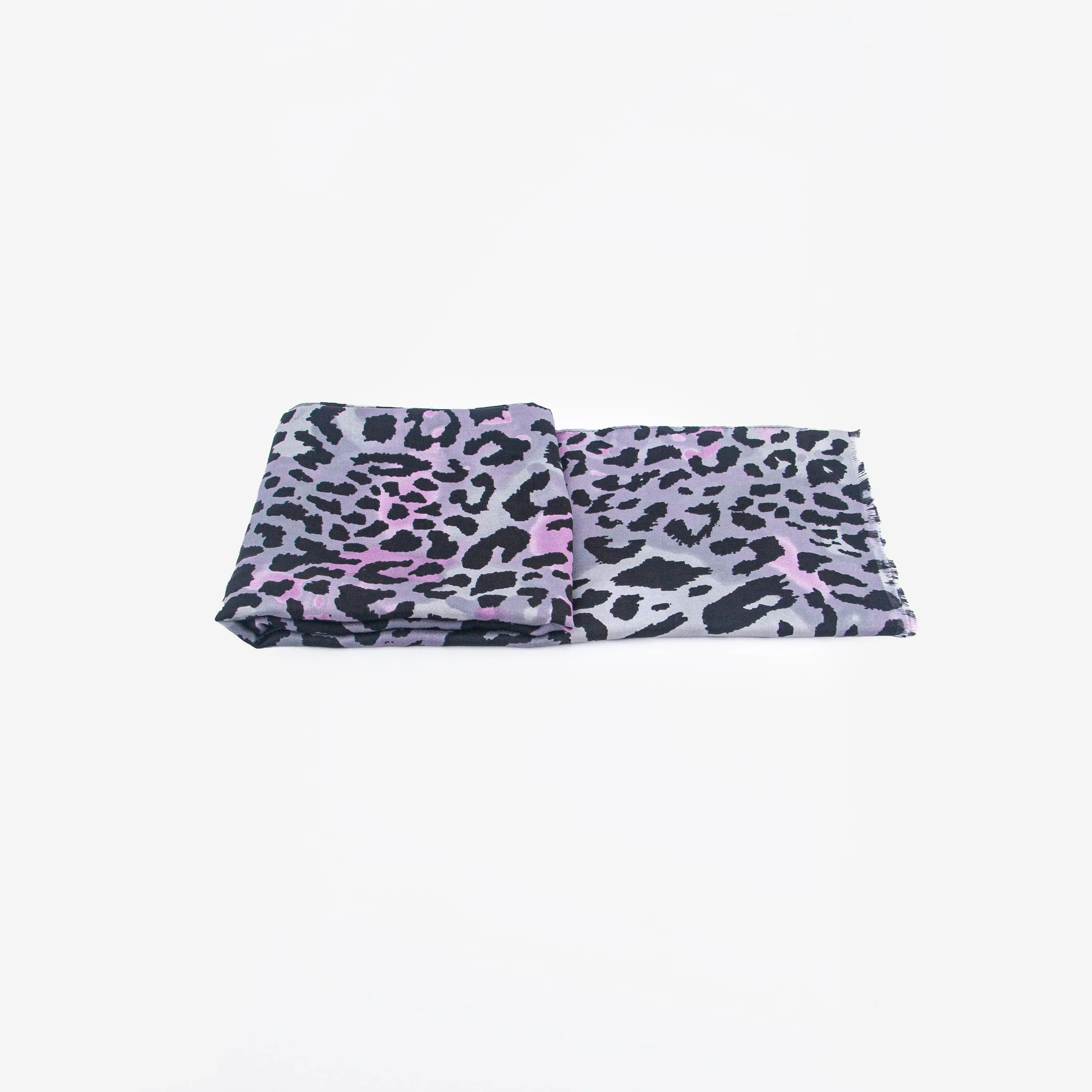 Felix Lightweight Scarf - Grey/Pink, Leopard