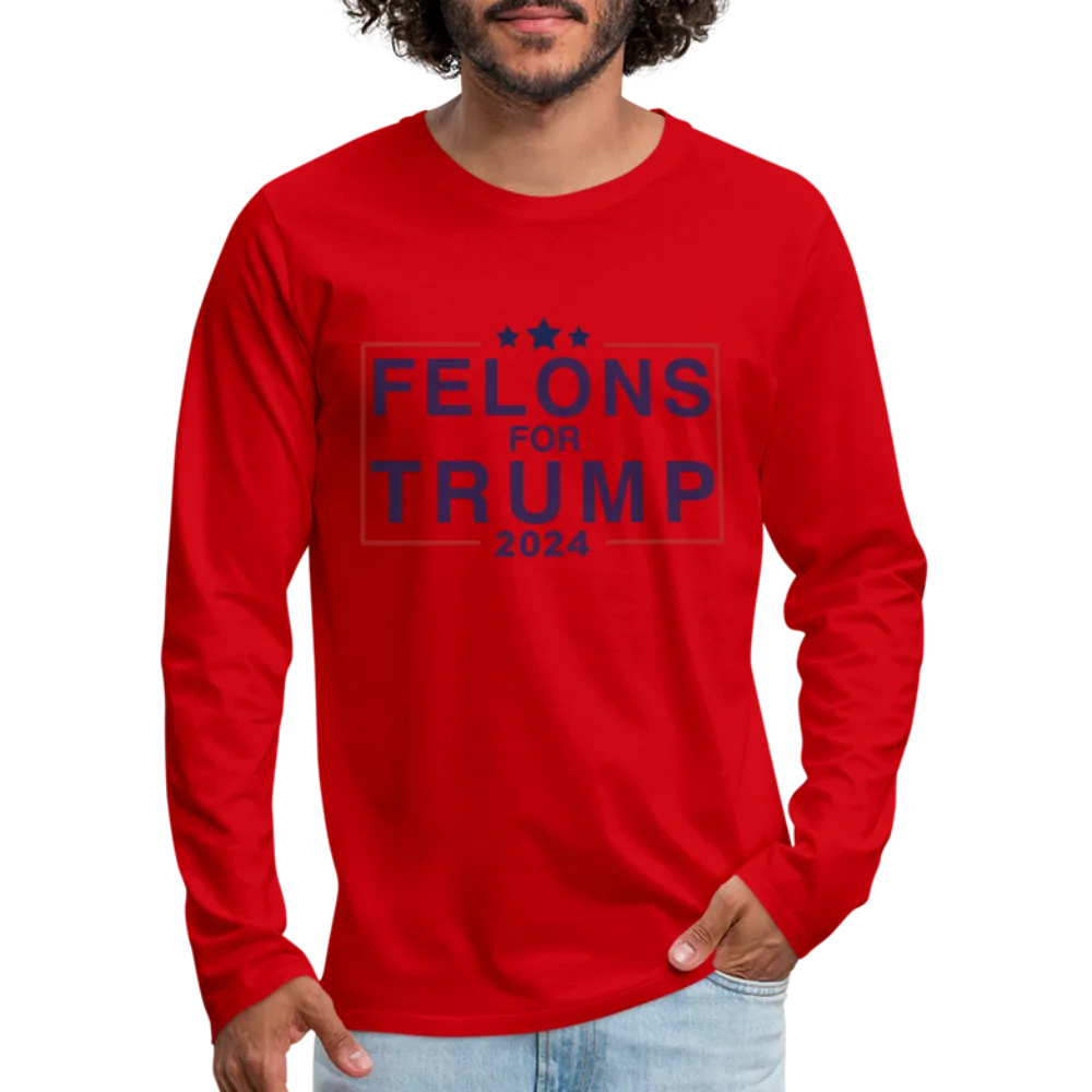 Felons for Trump 2024 Men's Premium Long Sleeve T-Shirt