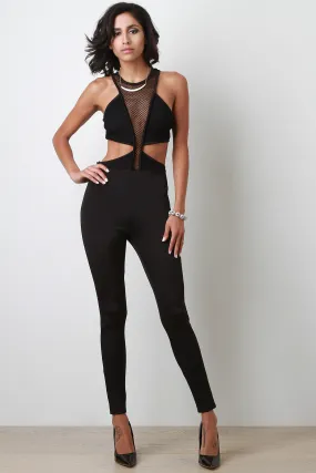 Fishnet Cutout Jumpsuit