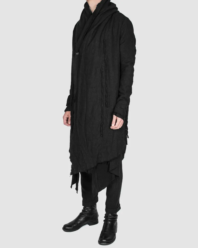 Front layered linen coat