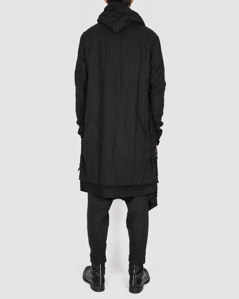 Front layered linen coat