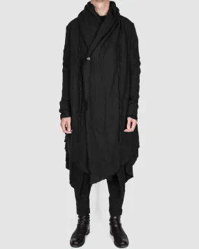 Front layered linen coat